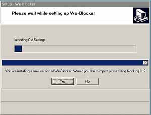 Import Existing Blocked Pages.